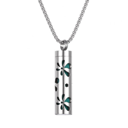 Aromatherapy Pendant Perfume Bottle Essential Oil Titanium Steel - SmartPlaceShop