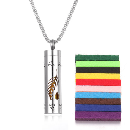 Aromatherapy Pendant Perfume Bottle Essential Oil Titanium Steel - SmartPlaceShop