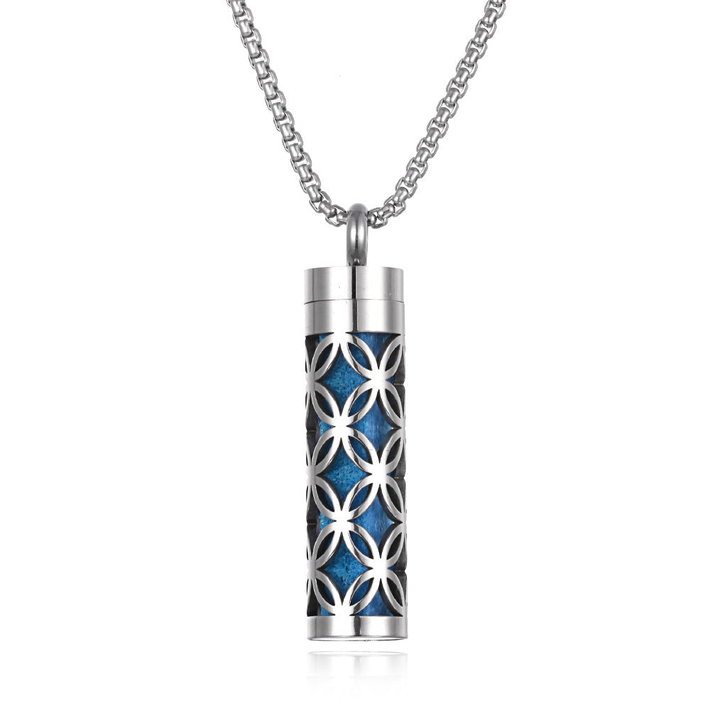Aromatherapy Pendant Perfume Bottle Essential Oil Titanium Steel - SmartPlaceShop