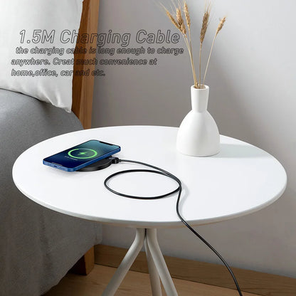 Baseus 15W Smart Wireless Charger Pad with LED Display – Fast Charging Dock for iPhone, Samsung & AirPods - SmartPlaceShop