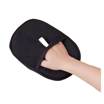 Dual-Sided Pet Hair Remover Glove for Dogs, Cats & Rabbits – Deshedding, Grooming & Massage Mitt (Black) - SmartPlaceShop