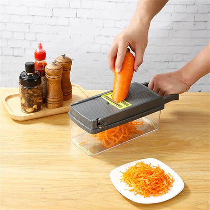 14/16-in-1 Multifunctional Vegetable Chopper – Onion Dicer, Grater & Slicer with Storage Handle - SmartPlaceShop