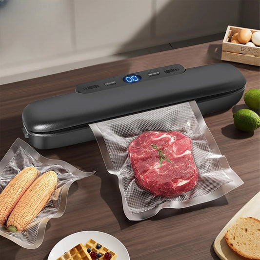 Electric Food Vacuum Sealer Machine with Storage Bags – One-Touch Fast Vacuuming for Wet & Dry Food - SmartPlaceShop