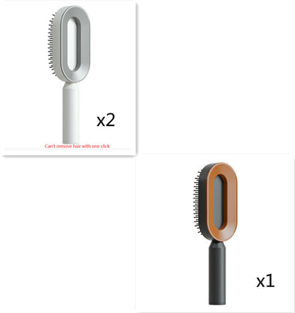 Self Cleaning Scalp Massage Hair Brush with One-Click Hair Removal – Anti-Static & Air Cushion Design - SmartPlaceShop