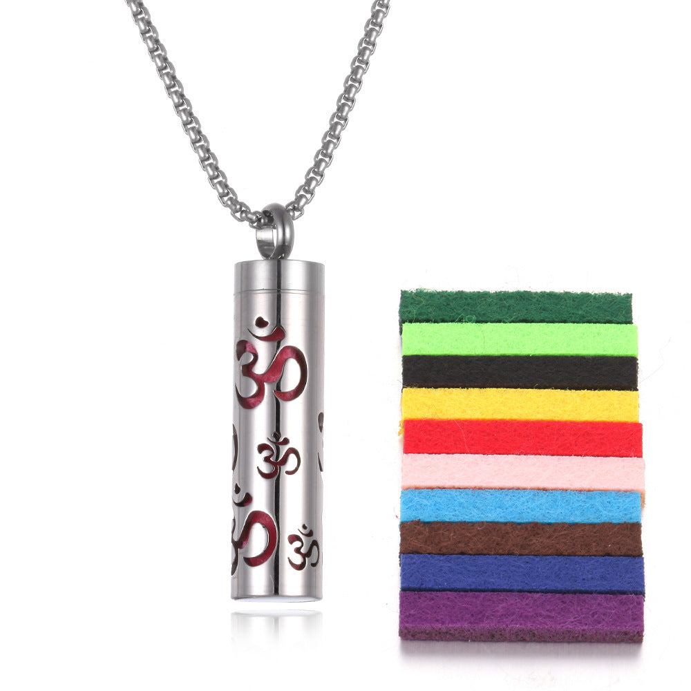 Aromatherapy Pendant Perfume Bottle Essential Oil Titanium Steel - SmartPlaceShop