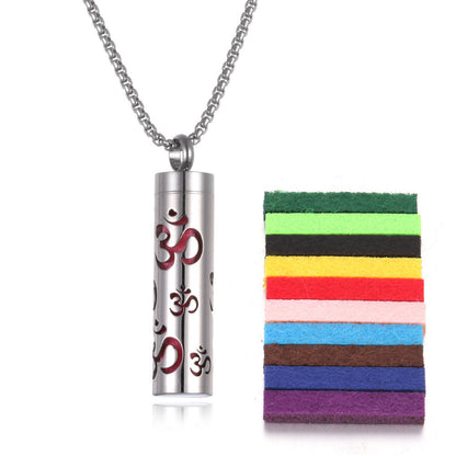 Aromatherapy Pendant Perfume Bottle Essential Oil Titanium Steel - SmartPlaceShop