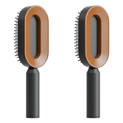 Self Cleaning Scalp Massage Hair Brush with One-Click Hair Removal – Anti-Static & Air Cushion Design - SmartPlaceShop