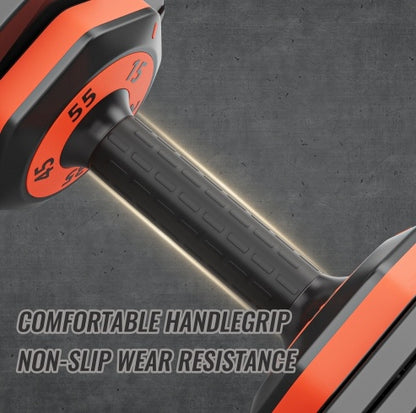 55LB 5-in-1 Adjustable Dumbbell with Anti-Slip Metal Handle – Space-Saving Home Gym Equipment - SmartPlaceShop