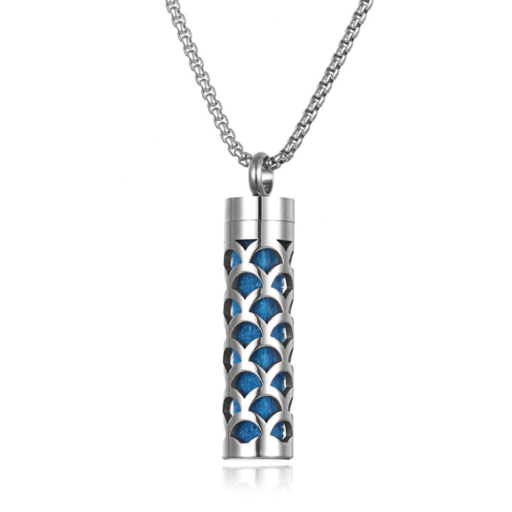 Aromatherapy Pendant Perfume Bottle Essential Oil Titanium Steel - SmartPlaceShop