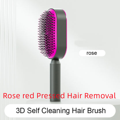 Self Cleaning Scalp Massage Hair Brush with One-Click Hair Removal – Anti-Static & Air Cushion Design - SmartPlaceShop
