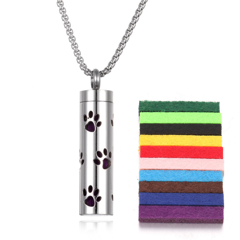 Aromatherapy Pendant Perfume Bottle Essential Oil Titanium Steel - SmartPlaceShop